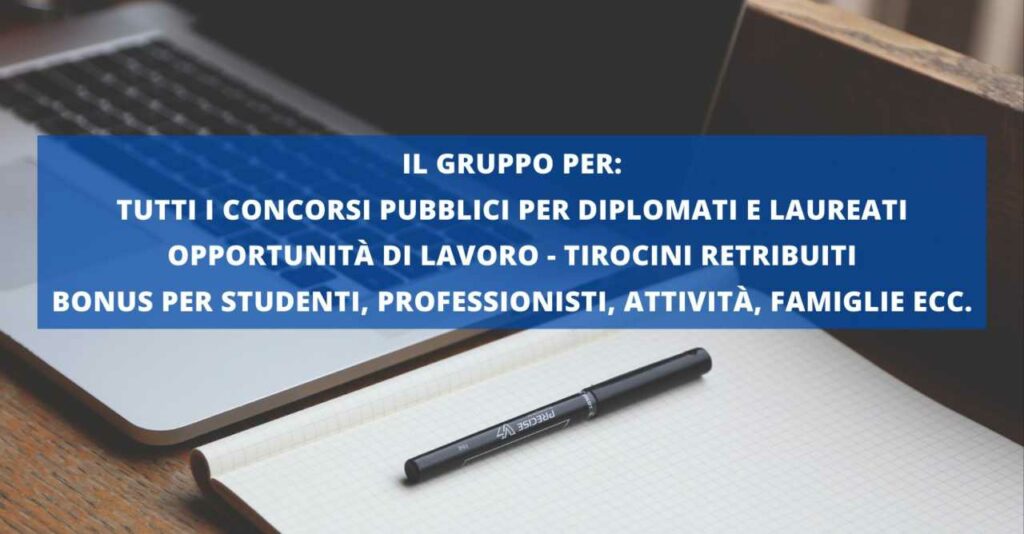 opportunità di lavoro e i concorsi pubblici