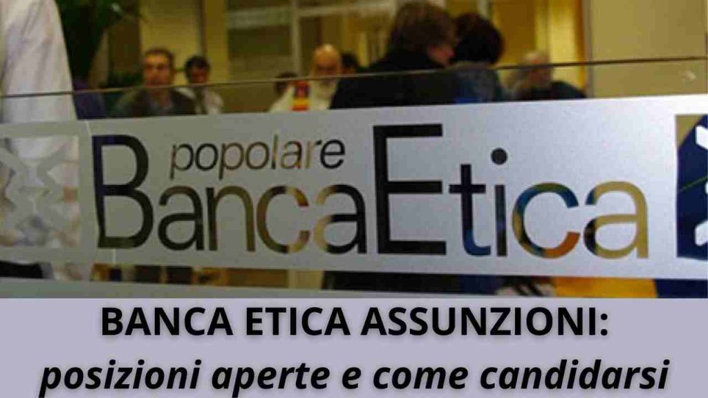 Banca Etica assunzioni