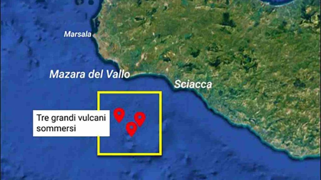 I tre vulcani ritrvoati tr mazara del Vallo e Sciacca