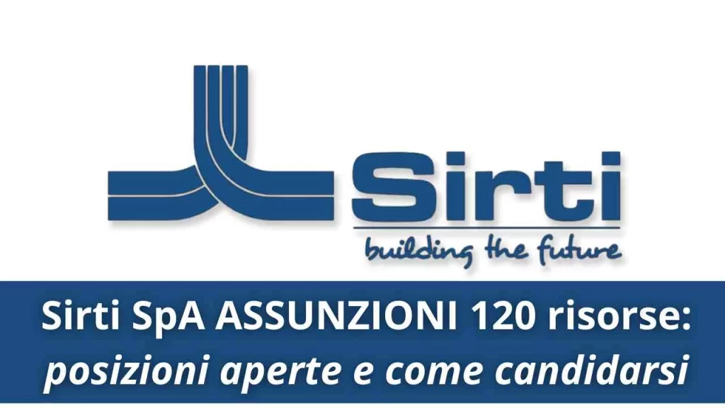Sirti SpA Assunzioni