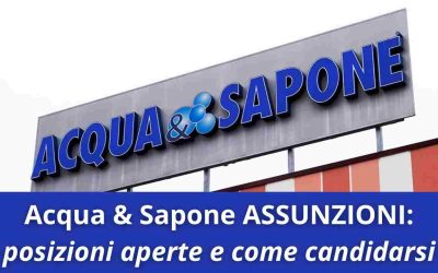 Acqua & Sapone Assunzioni