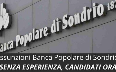 Banca Popolare di Sondrio Assunzioni