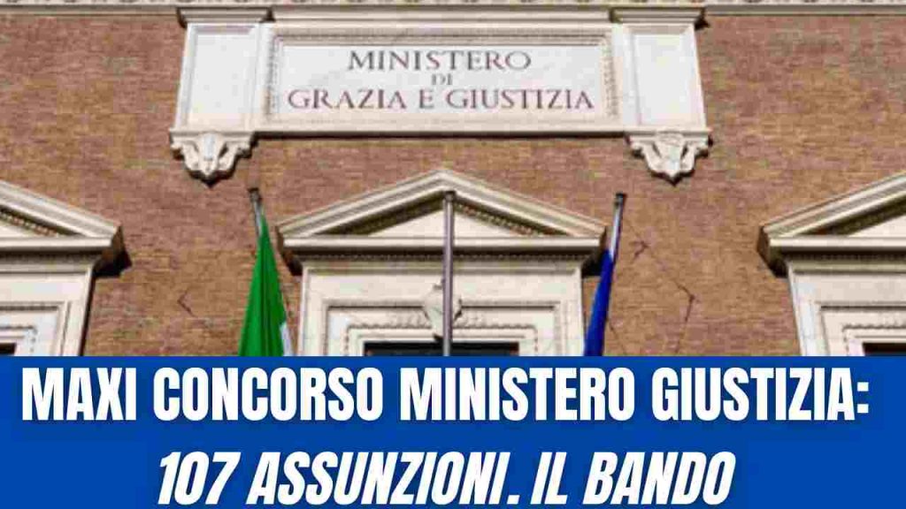 MINISTERO GIUSTIZIA CONCORSO
