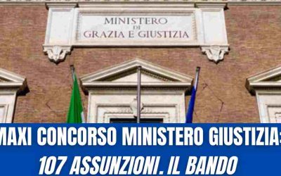 MINISTERO GIUSTIZIA CONCORSO