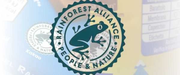 Logo con la rana (rainforest alliance)