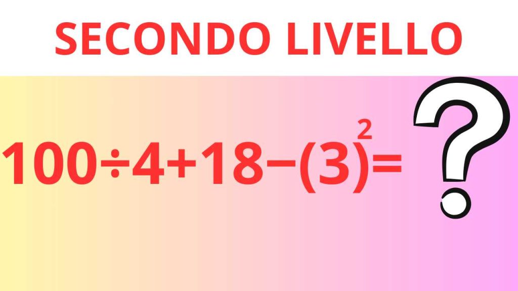 Sfida matematica livello 2 