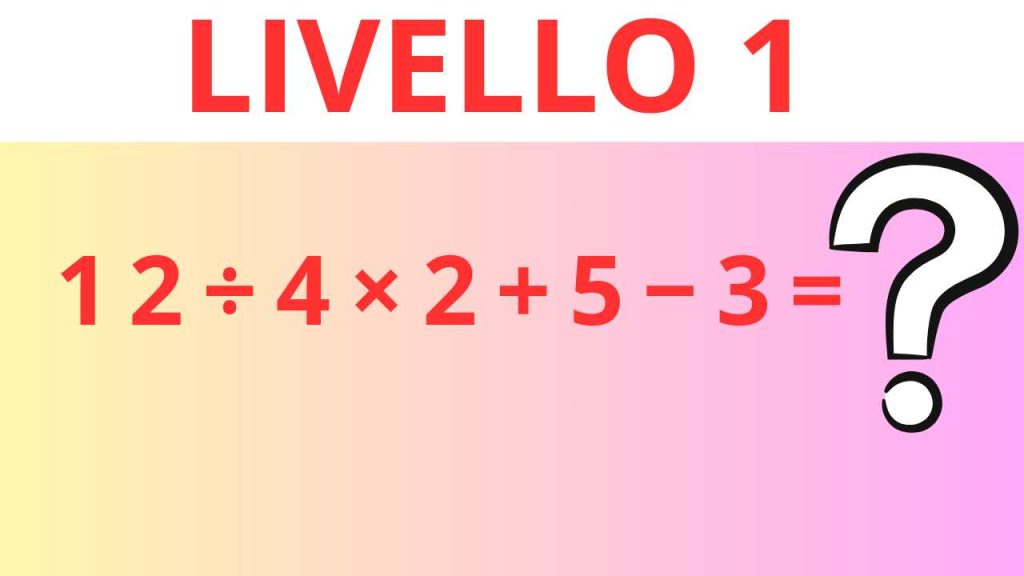 sfida matematica a step livello 1 