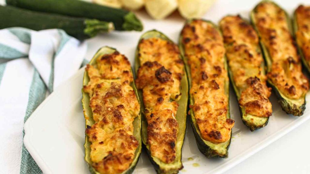 Zucchine ripiene al forno