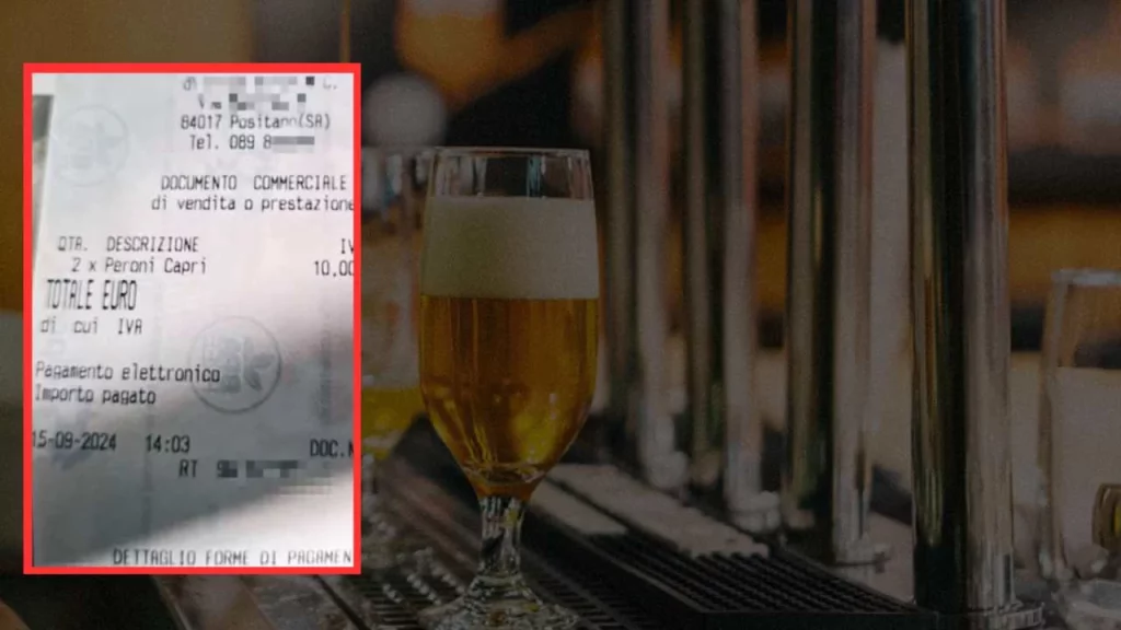 Turisti pagano una cifra inaudita per due birre a Positano, nuovo scontrino alimenta il dibattito...