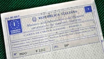 Libretto circolazione Auto