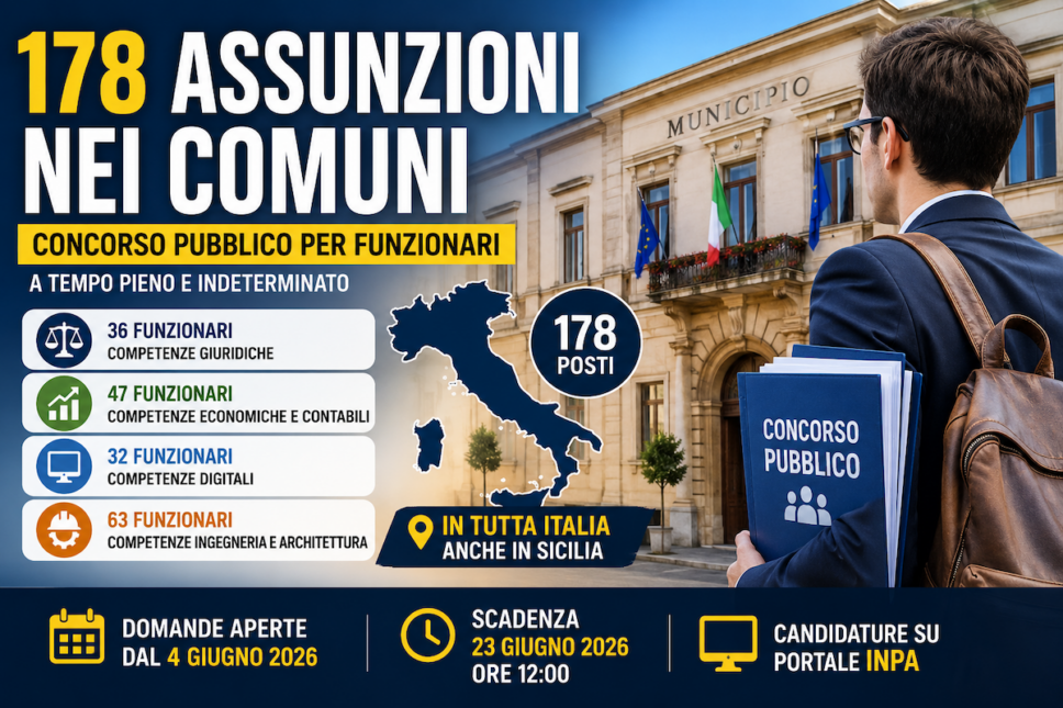 Nuova opportunità di lavoro nella Pubblica Amministrazione per laureati in tutta Italia. È stato...