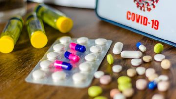 In this photo illustration pharmaceutical pills are seen