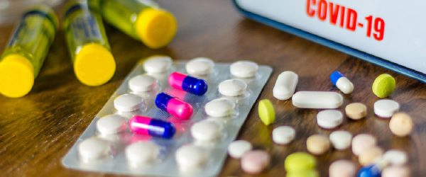 In this photo illustration pharmaceutical pills are seen