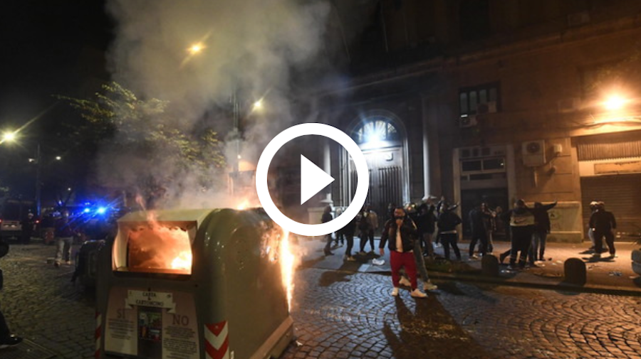 no lockdown: guerriglia urbana a Napoli