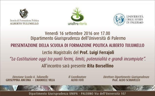 Nasce la Scuola di formazione politica “Alberto Tulumello”