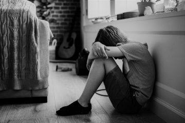 Young boy with depression