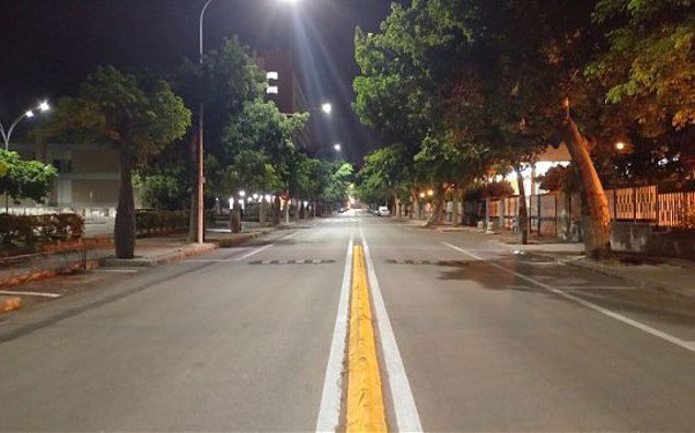 Completato il primo stralcio della nuova illuminazione in viale delle Scienze